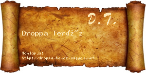 Droppa Teréz névjegykártya